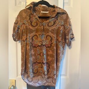 Novella Royale Brown Casual Button Down Shirt